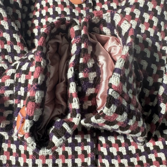 Casade Kelvin Pea Jacket Purple Pink and White Wool Bend Size XS (1) (Juniors) - Picture 5 of 16